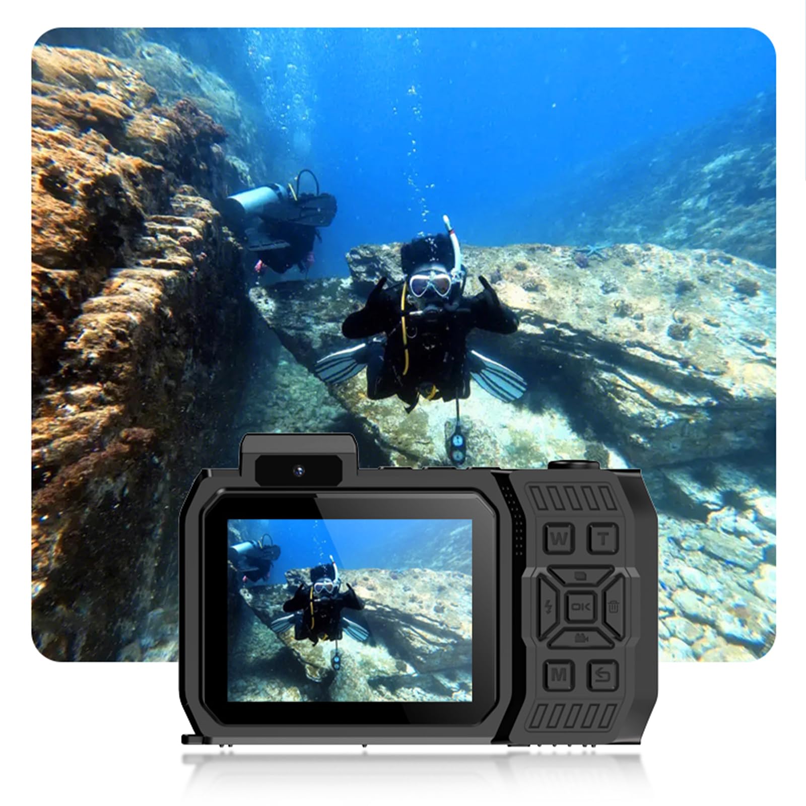 Cámara digital de píxeles de alta resolución de 6500 W con zoom 10 x IP68 cámara digital impermeable para un uso versátil