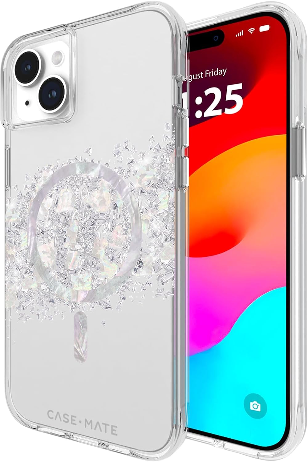 Case-Mate iPhone 15 Plus Case - Touch of Pearl [12ft Drop Protection] [Compatible with MagSafe] Magnetic Cover with Cute Bling Sparkle for iPhone 15 Plus 6.7", Anti-Scratch, Shockproof, Slim Fit