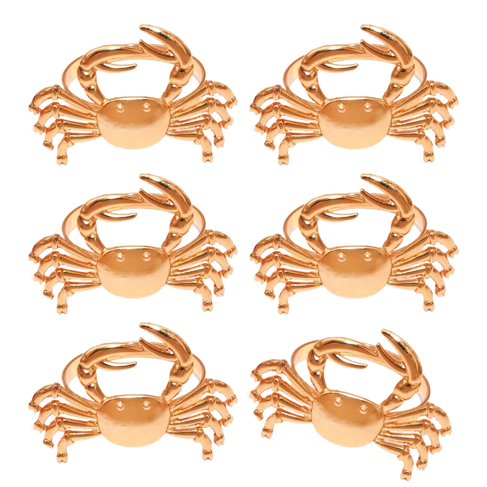 FACAILUO Metal Crablet Shape Napkins Holders Gold Tableware Accessory for Dining and Parties