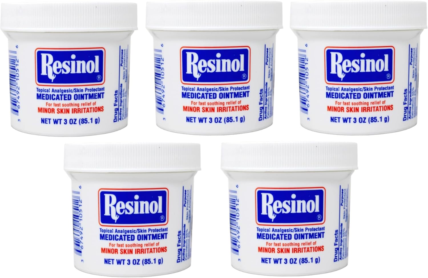 Resinol Medicated Ointment Jar - 3.3 Oz (pack of 5)