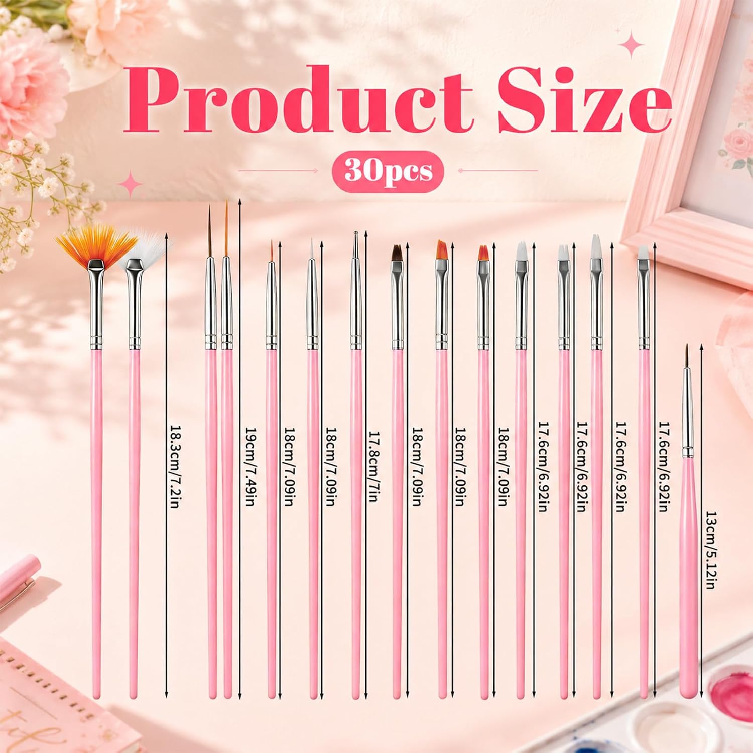 30 PCS Cake Decorating Brushes Cookie Decorating Pastry Brush