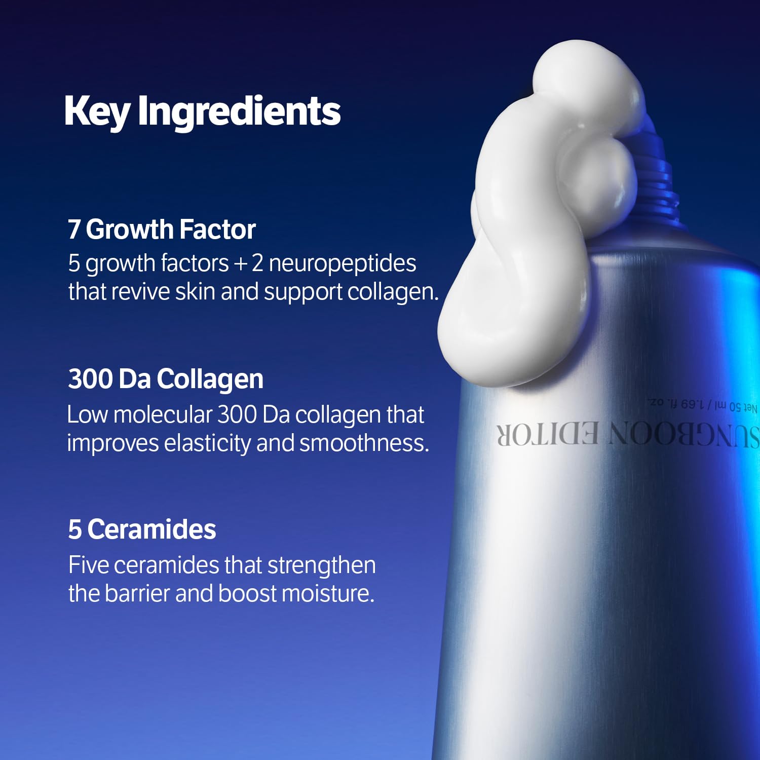 SUNGBOON EDITOR Deep Collagen 7GF Korean Night Cream for Face & Neck
