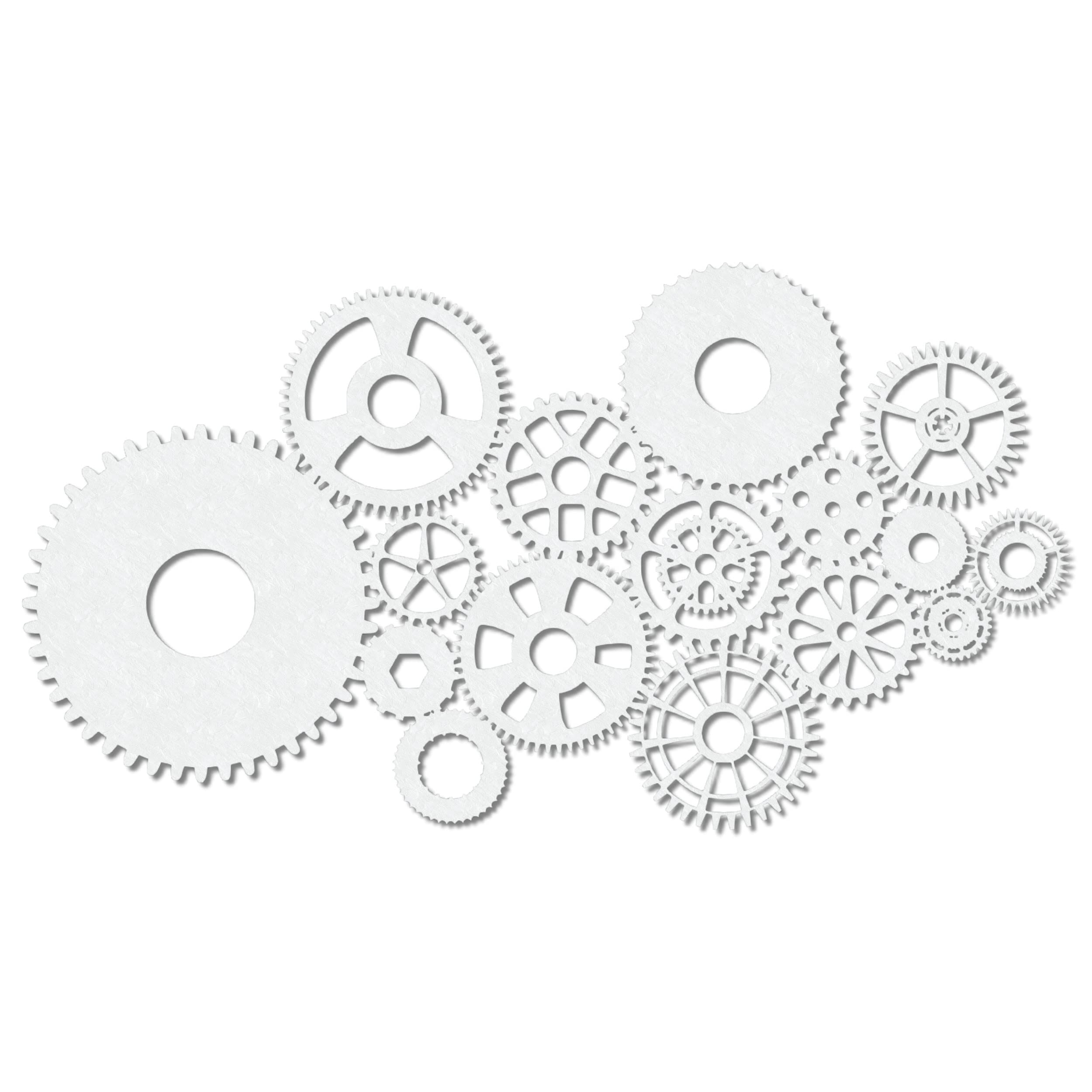 Herterich Products Pochoir Airbrush Mouvement Horloger Clockwork Gears | Pochoir Graffiti & Tatouage | Réutilisable & Résistant Aux Solvants | Mylar 0,1-0,2 Cm | Pour Sprays, Acrylique & Airbrush