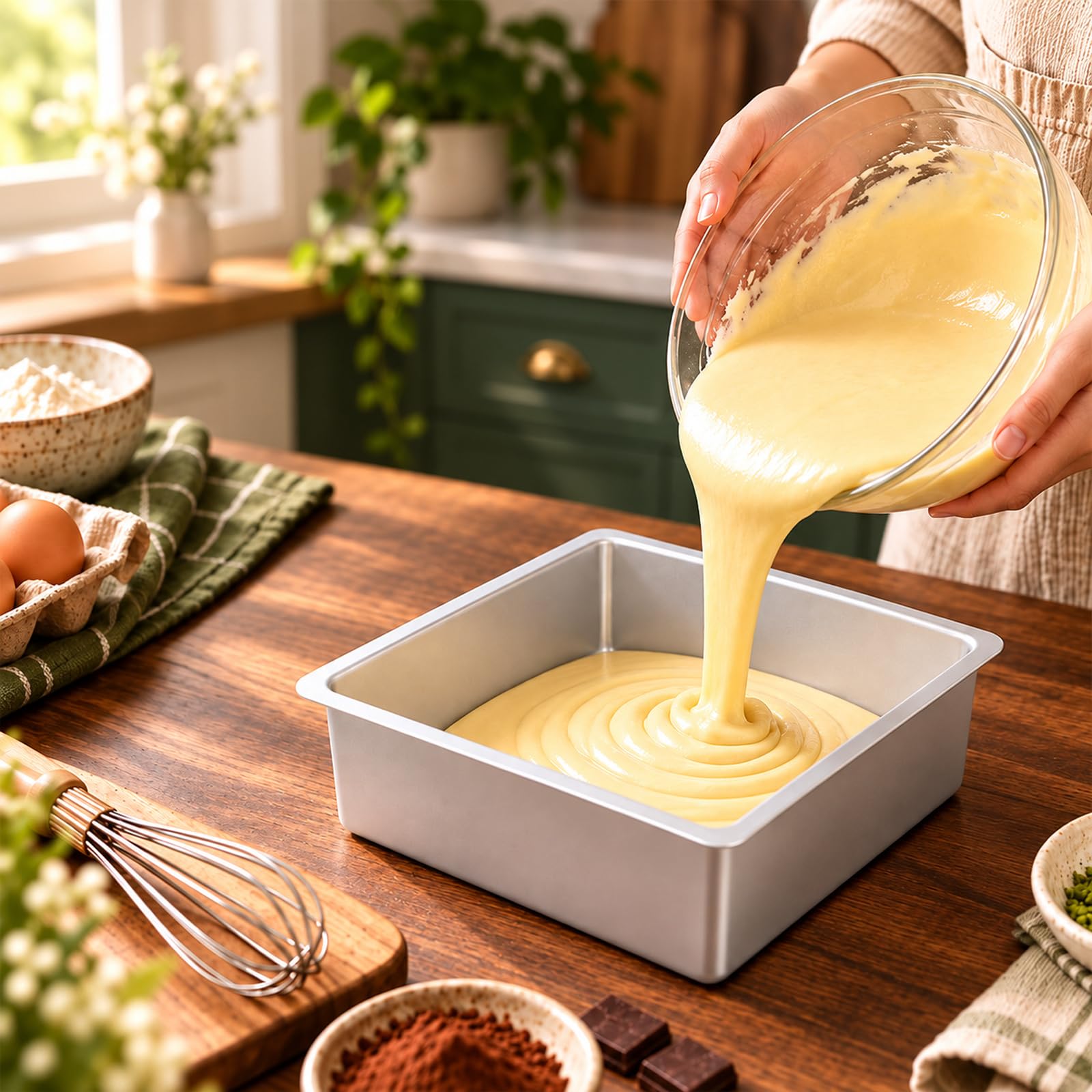 Kuchenform mit hoher, fester Bodenstruktur Backen