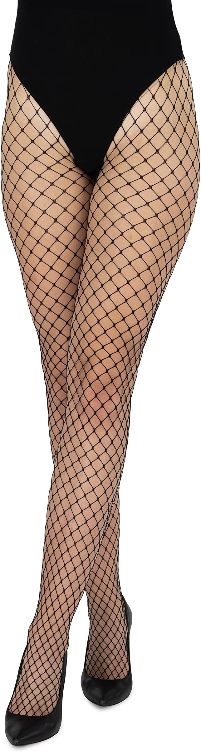 looksyWomens Black Fishnet Tights Net Stockings Diamond Pantyhose for Ladies Pattern Sexy Look
