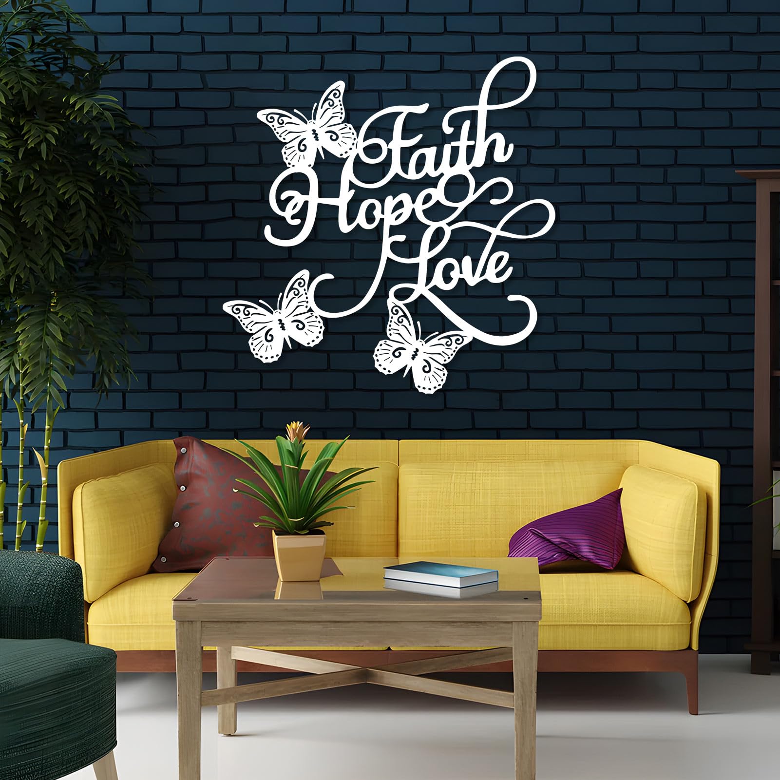 Faith Hope Love Wall Botanical Bible Verse Faith Hope Love Prints,