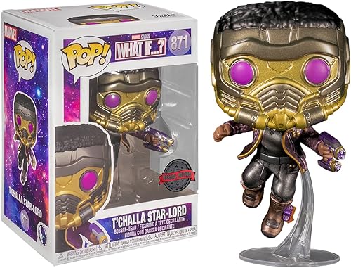 Miniatura 2 de Qué pasa si... Funko Pop! T'Challa Star-Lord (metálico) #871