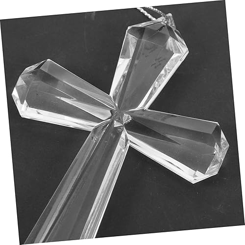 Miniatura 3 de Operitacx Adorno de cruz pequeña, decoración única para colgar en el árbol de Navidad, diseño elegante y delicado para el hogar y decoración