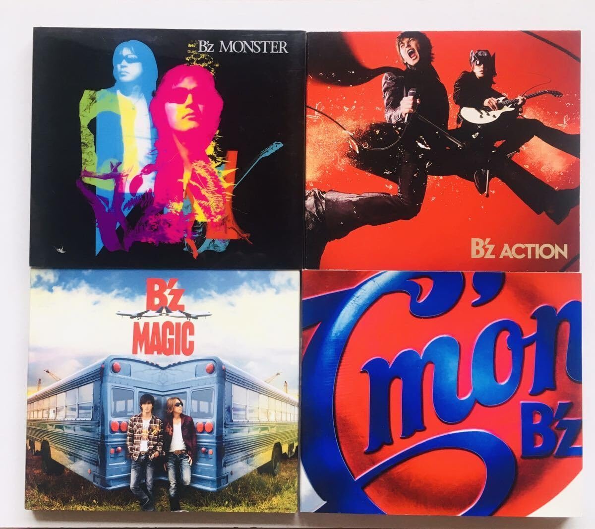 Amazon.co.jp: 【4枚セット】B'z/MONSTER,ACTION,MAGIC, C'mon 稲葉