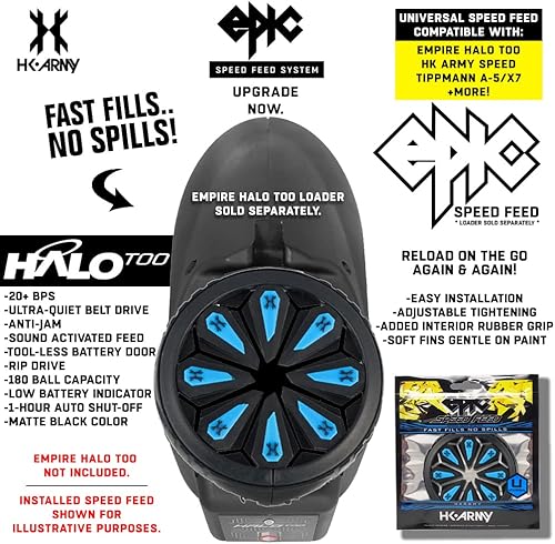 Miniatura 34 de HK Army Universal Epic Speed Feed Paintball Cargador Tolva Accesorio para Halo/Invertir también, Pinokio, Velocidad, A5, X7