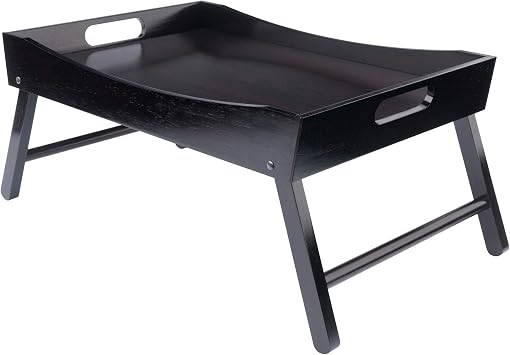 Winsome Benito 24.41-Inch Folding Bed Tray with Curved Top, Walnut 92022