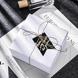 RUSPEPA White Matte Wrapping Paper - Solid Color Pearly - luster Paper Perfect for Wedding, Birthday, Christmas, Baby Shower -17 Inches X 32.8 Feet