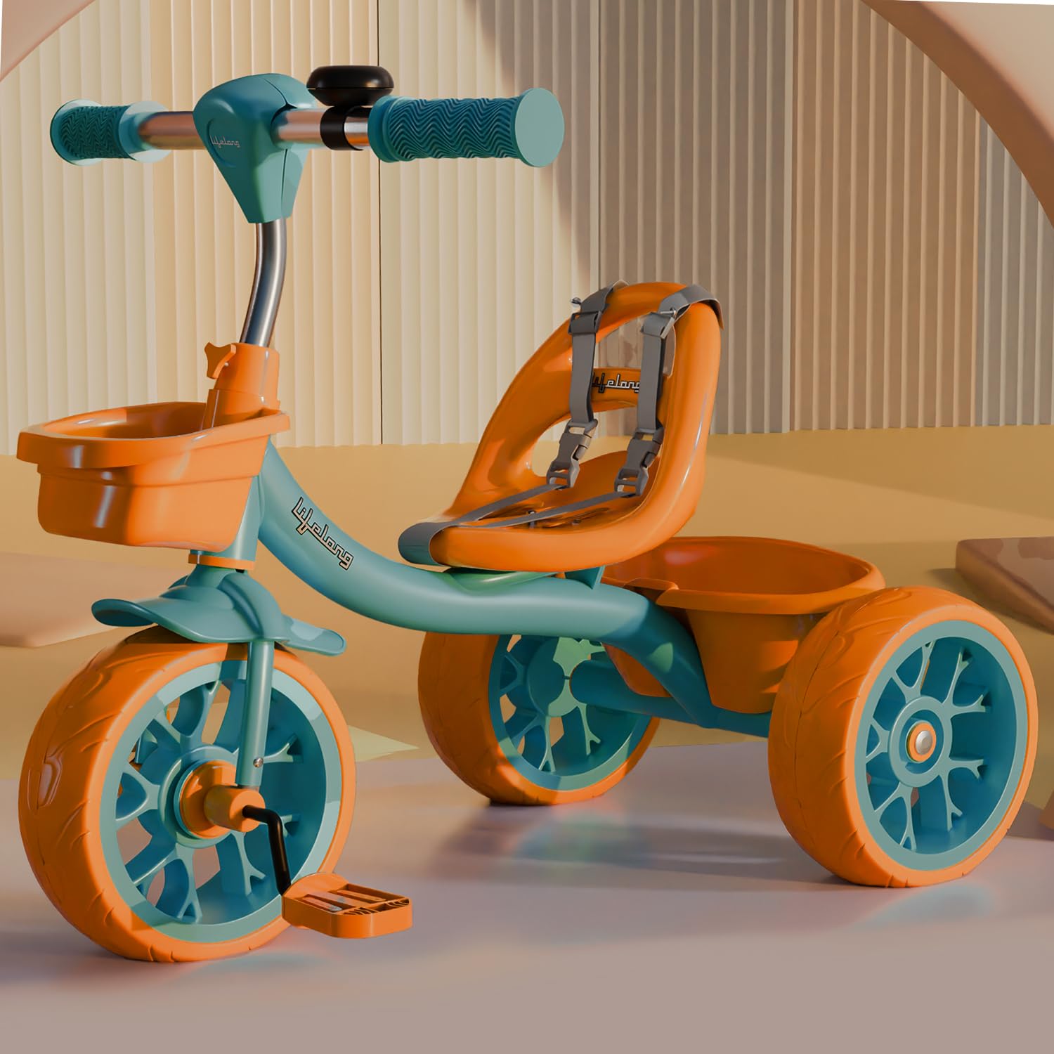 Lifelong Trike Cycle for Kids Cycle 2-5 Years - Tricycles for Boy & Girl - Baby Cycle - Bicycle for Kids - Bike with 3 EVA Wheels, Bell & Basket -Durable Tricycle with Parental Control-picture-31