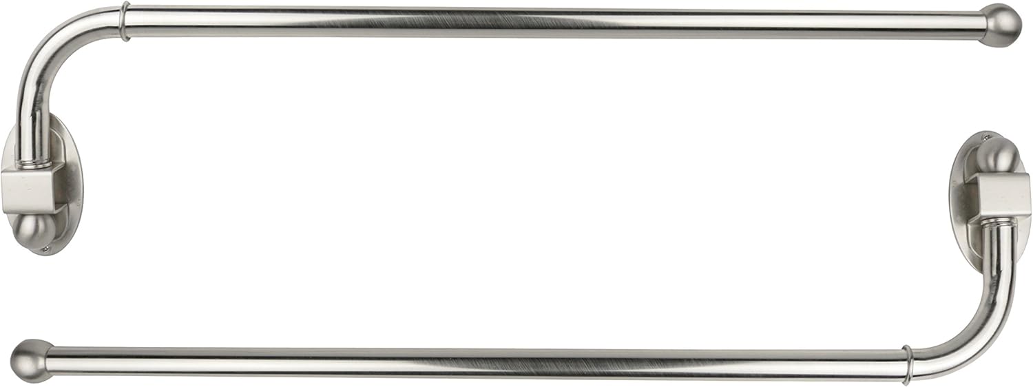Urbanest Set of 2 Swing Arm Rods, 3/4-inch Diameter, 24-inch to 38-inch, Brushed Steel