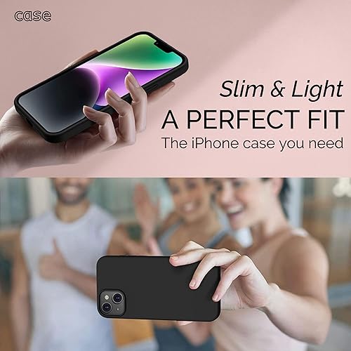 Miniatura 5 de Case 3 en 1 para iPhone 13, silicona delgada y ligera, TPU a prueba de golpes con forro de microfibra suave antiarañazos protector de pantalla +