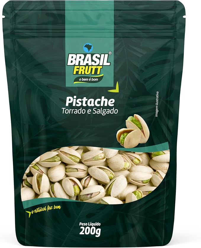 Brasil Frutt Pistache com Casca Torrado e Salgado pacote 200g