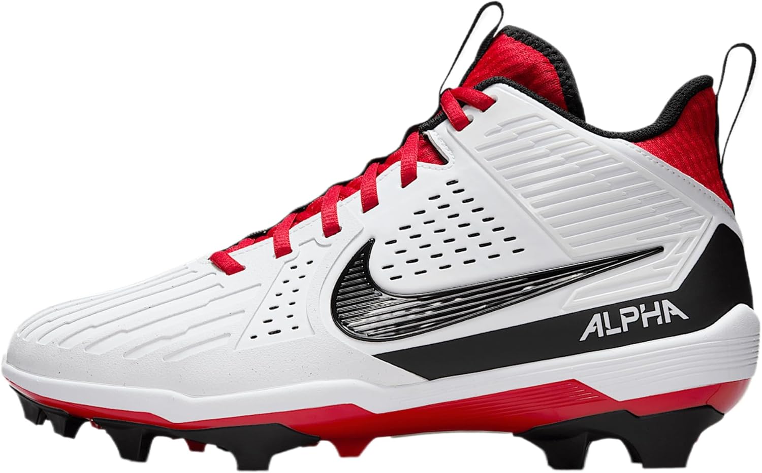 Nike Alpha Menace Strong Men's Football Cleats (II5139-010, Black/Metallic Silver/White)