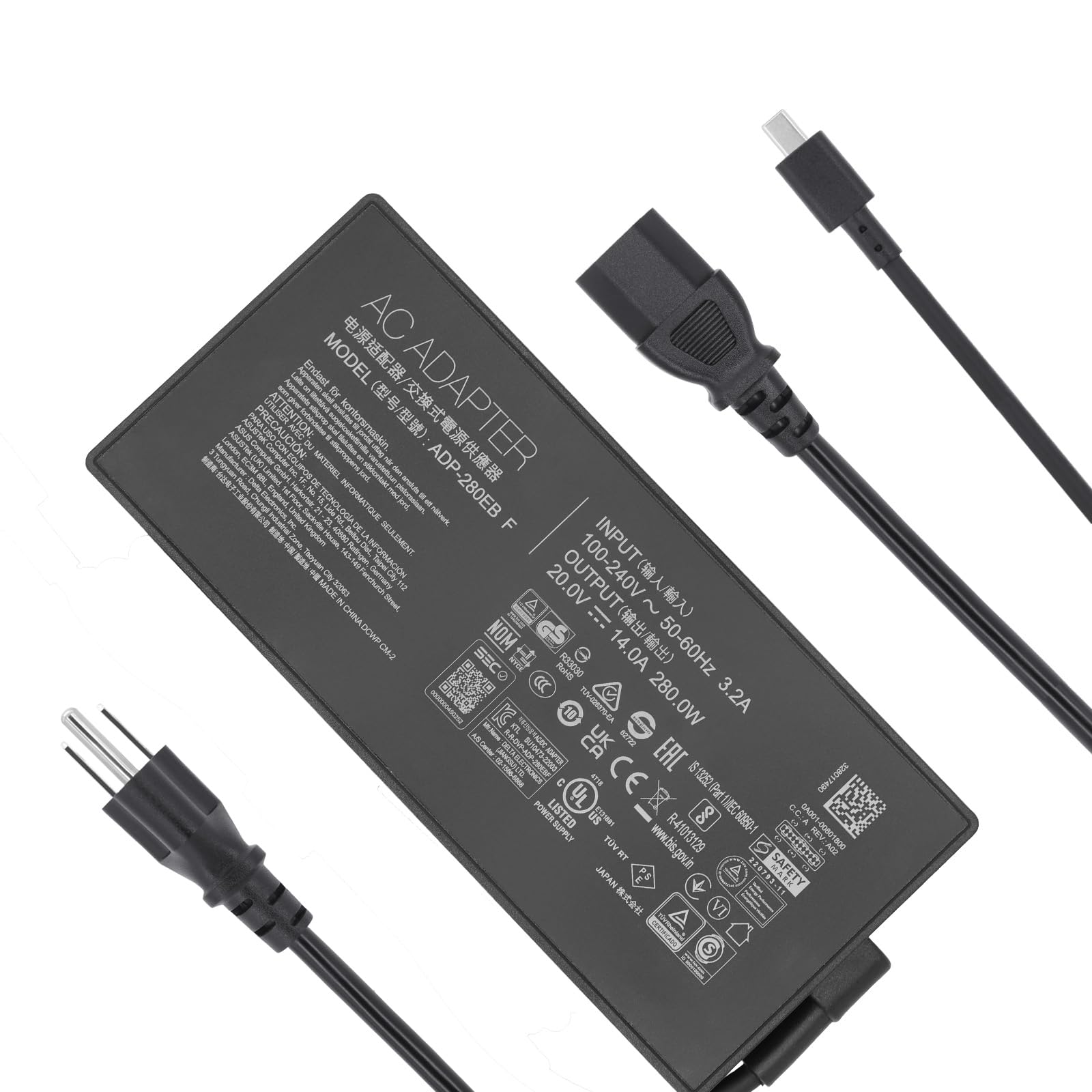 Amazon.com: 280W 14A 20V ADP-280EB F AC Charger for Asus Strix G18