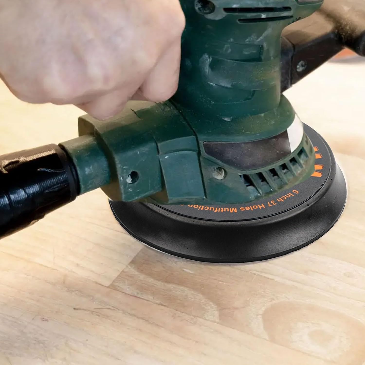 Sander Backing Pad 6 Inch 37 Holes for MAXXT Orbital Sanders, Grinding and Polishing Disc with 5/16-24 Thread for Smooth Finishing on Wood or Metal Surfaces