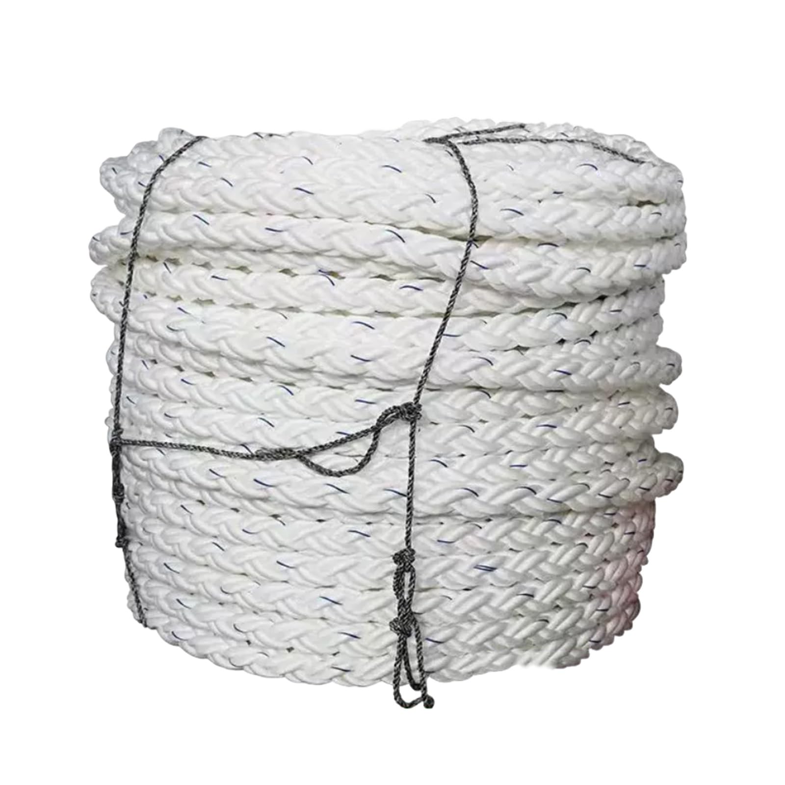 Cima per Ancora, Nylon Bianco Premium a 8 Trefoli – Carico di Rottura 12-50 Tonnellate – Cime d'Ormeggio per Grandi Imbarcazioni, Navi Pesanti e Cargo – 10 m (32,8 ft)(45mm 15T)