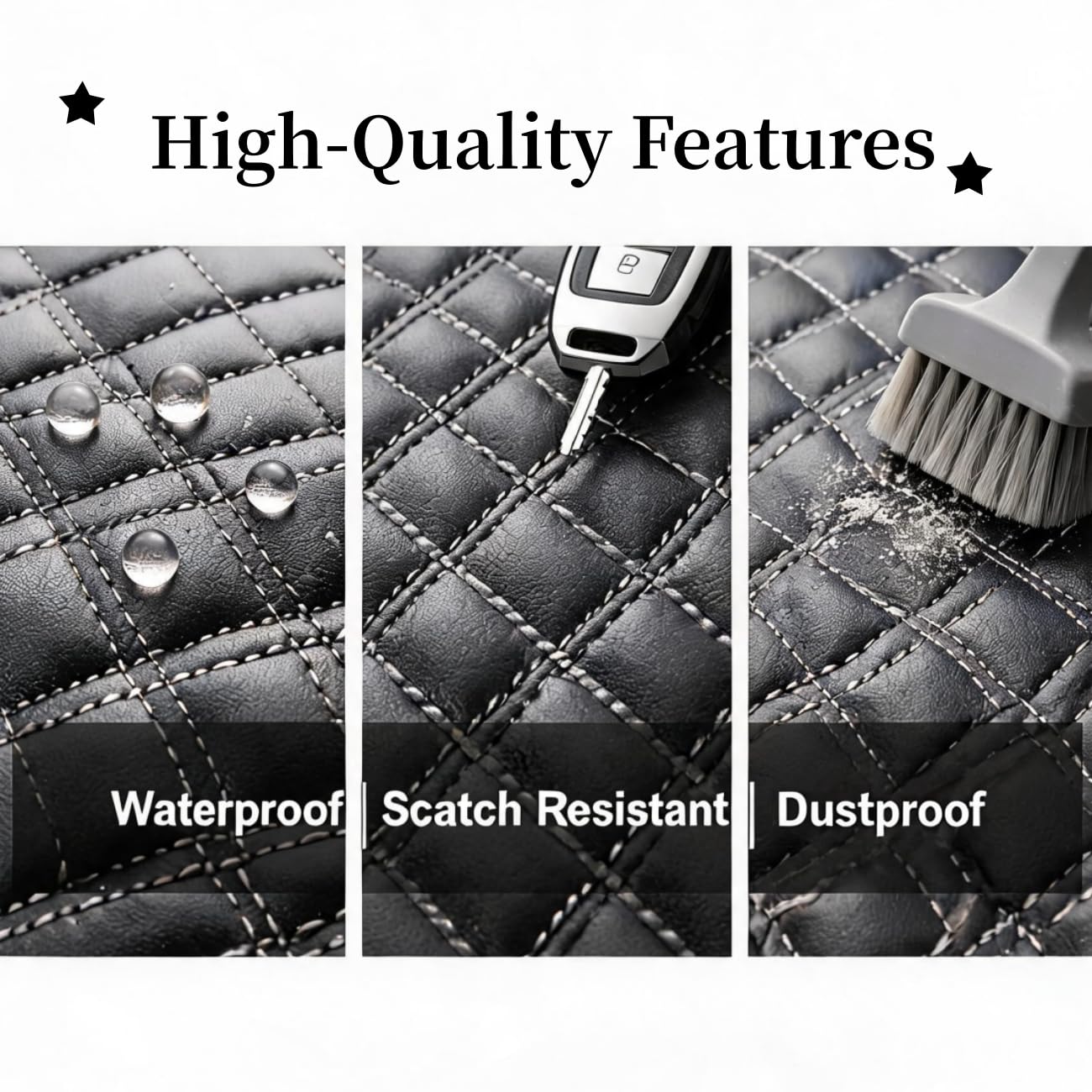 Fundas Asientos para Honda Accord 2003-2007 2018 Honda Civic 2018 CRV Jazz, Impermeables Cómodo Juegos De Cubreasientos Cubreasientos Seat Cover Interior Accesorios,A Black