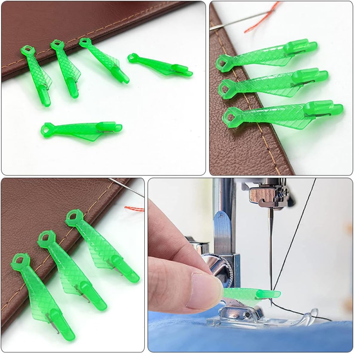 TEHAUX 240pcs Fish Shape Needle Threader Tool for Household Sewing Includes Green Pink and Yellow Threaders for Easy Threading DIY Crafts and Embroidery