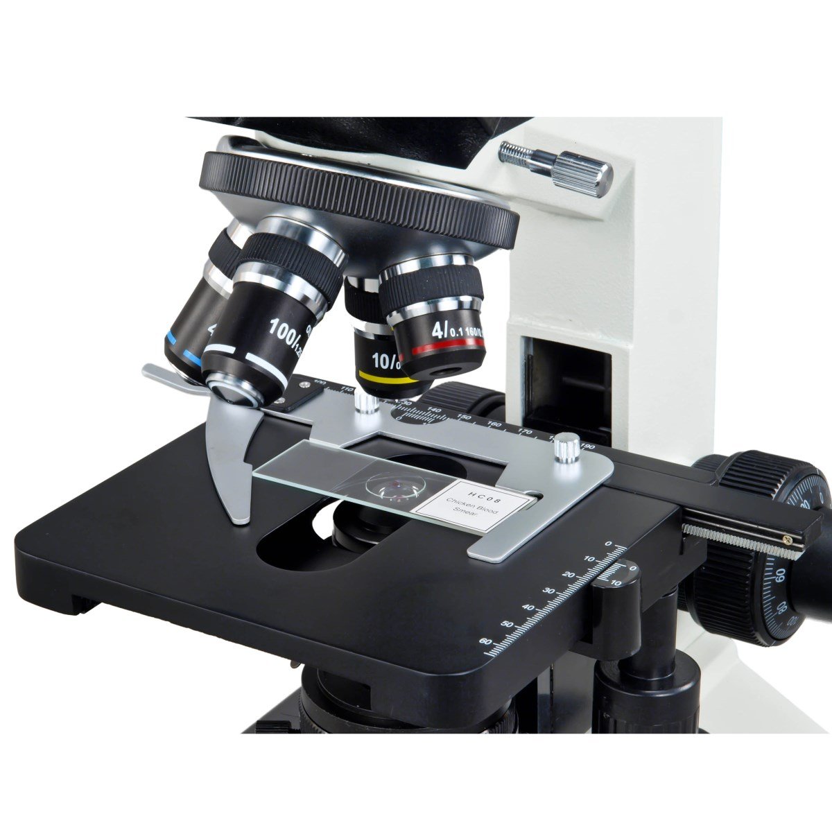 AmScope M837ZL-A191BD OMAX 40X-2500X Helleres Trinokular-Verbundmikroskop mit Dunkelfeld und austauschbarem LED-Licht