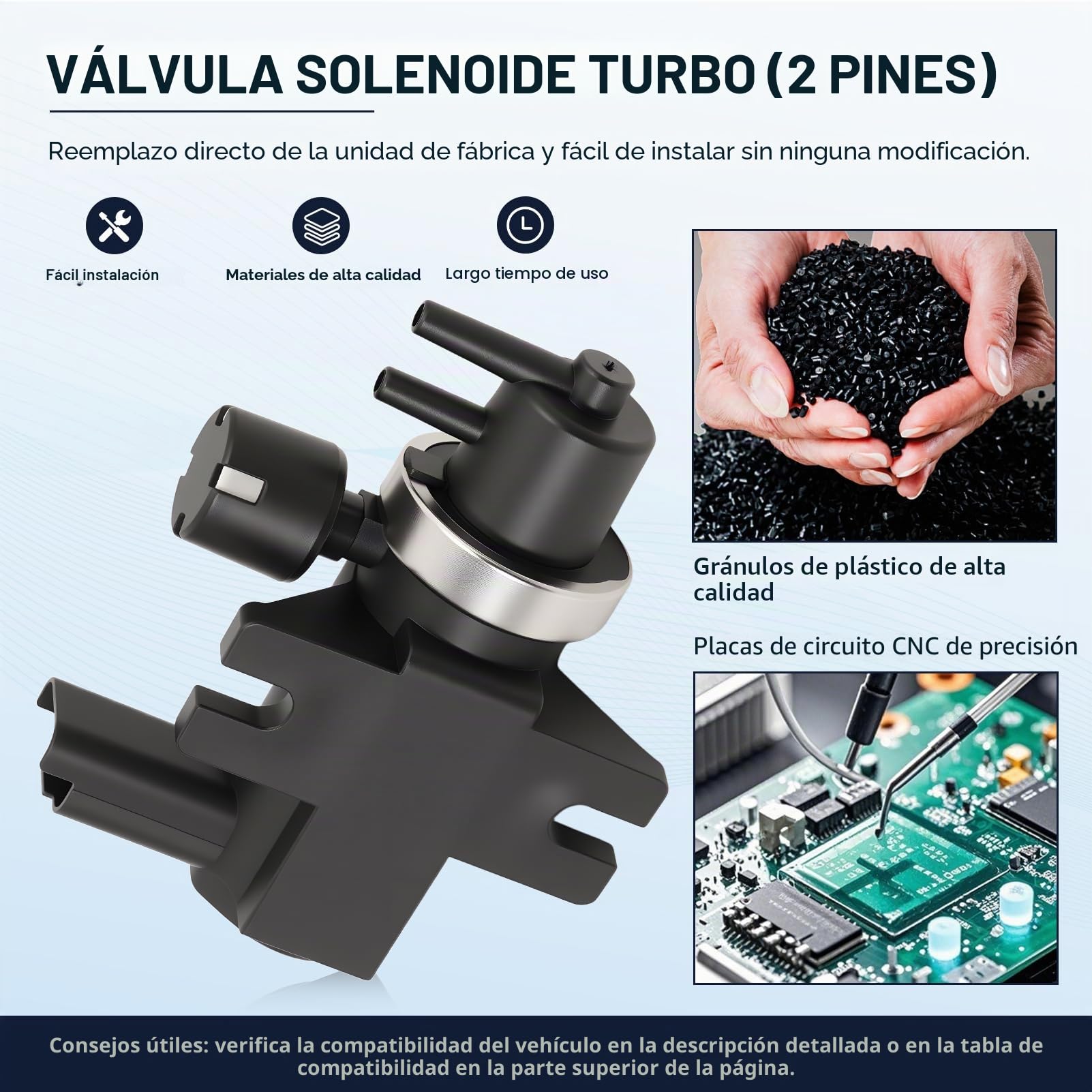 Electroválvula Presión Turbo Compatible 307 308 407 508 607 807 Jumpy 9641726680 2S619S468AC