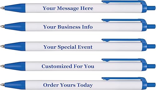 RevMark Bolígrafo personalizado, nombre impreso, información de negocios o eventos, publicidad atemporal, bolígrafos hechos en EE. UU., marketing