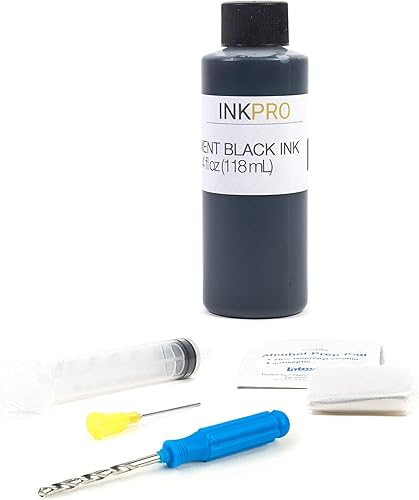 InkPro Kit de recarga de tinta negra de pigmento premium para cartuchos Canon PG-245, PG-245XL 4oz 4.0 fl oz