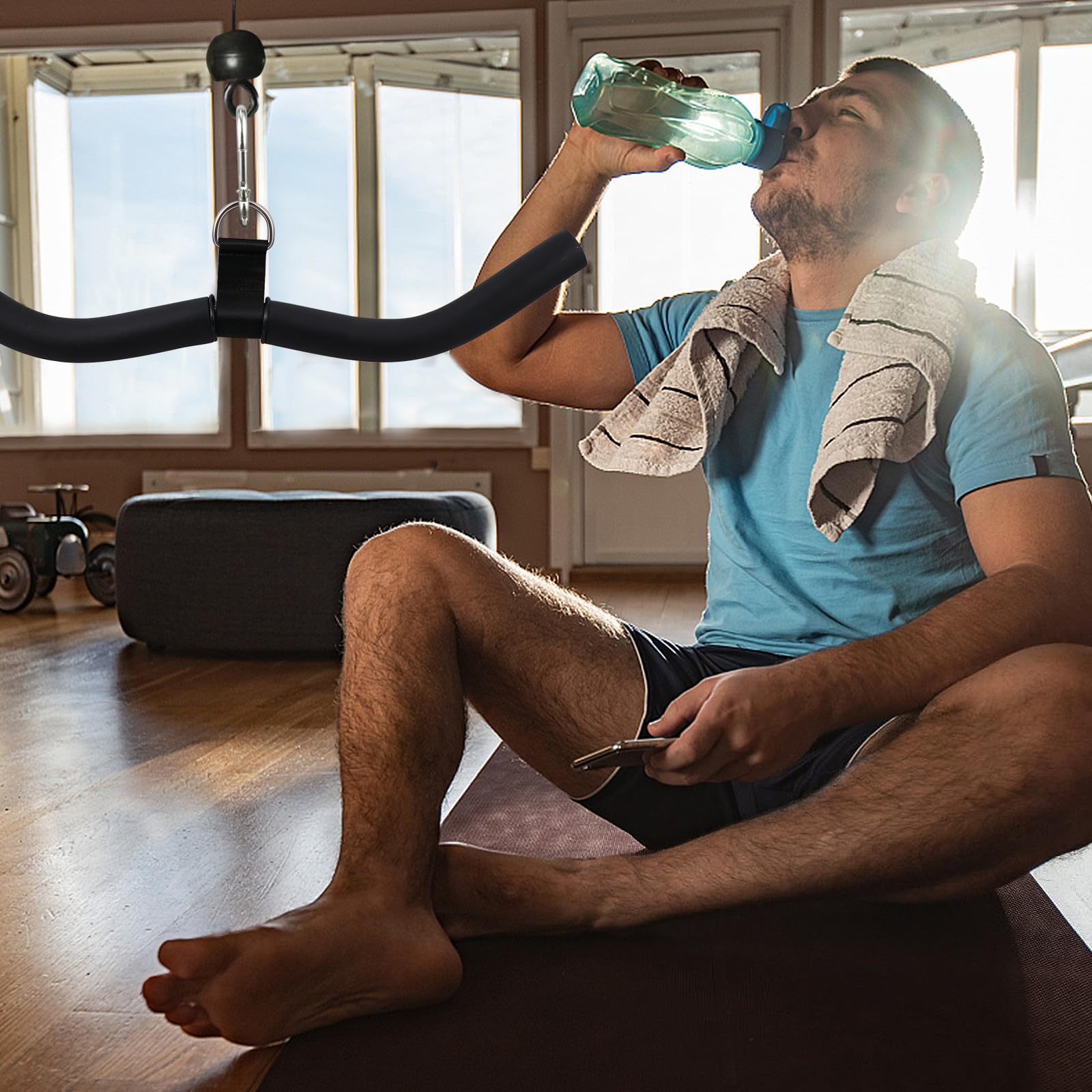Abaodam Ergonomisch Gestaltete Gym Zughilfe aus Stahl für Schultertraining und Workout Vielseitiges Fitnesszubehör für Persönlichen Gebrauch