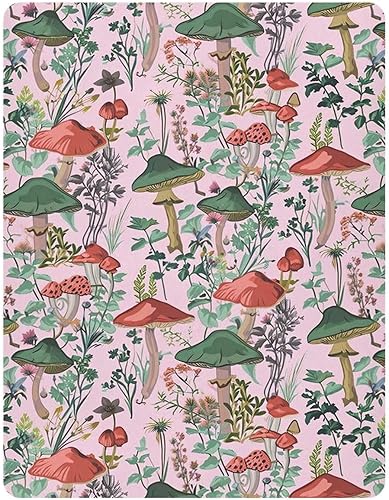 Miniatura 2 de Kigai Fitted Crib Sheet for Boys Girls,Mushroom Leaves Jersey Knit Baby Sheet for Standard Crib and Toddler Bed Mattresses, Cozy Soft Breathable, 28