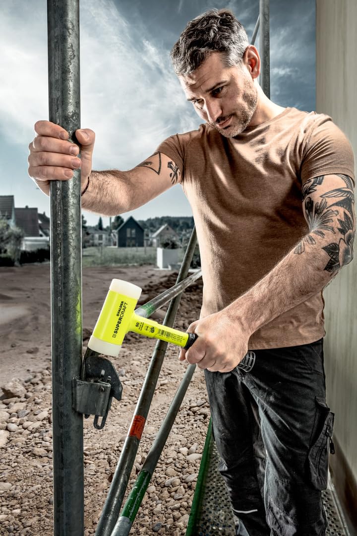 HALDER 3377.150 - Maza anti rebote metálico amarillo Supercraft Ø 50 mm