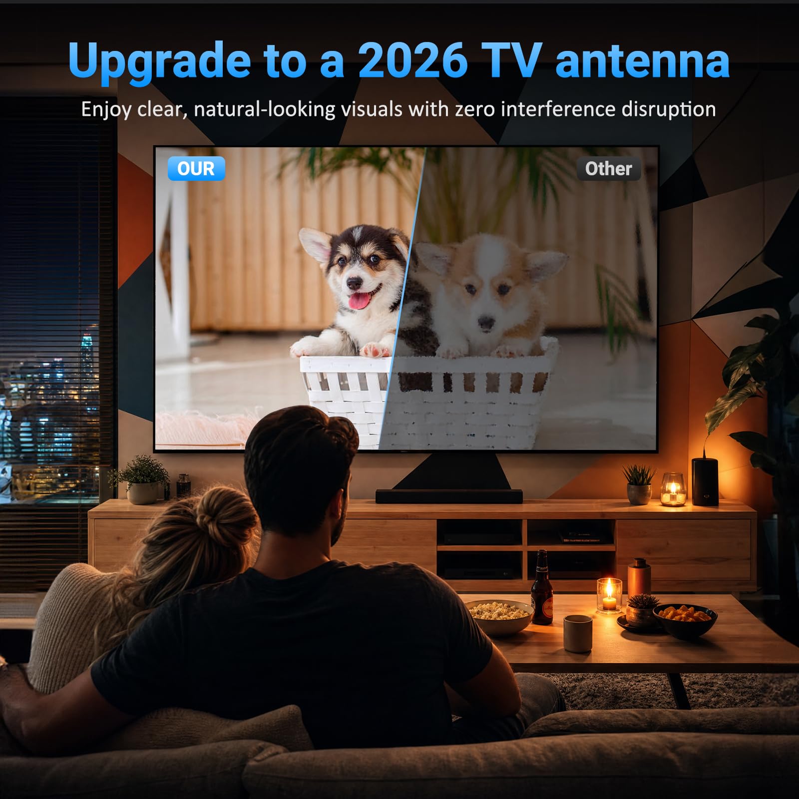 2026 Antenna TV interna per canali locali con amplificatore di segnale