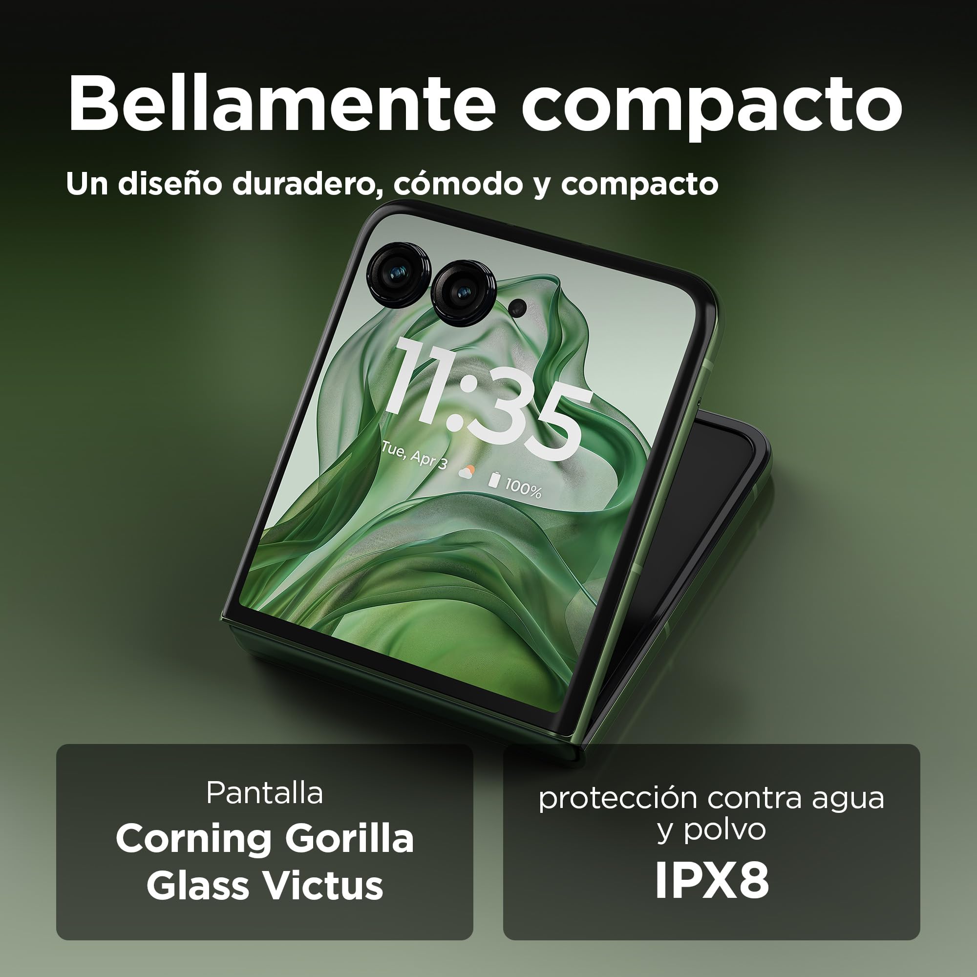 Motorola RAZR 50 Ultra 12/512GB, Garantía 3 años, Pantalla Externa Funcional de 4", diseño Plegable, cámaras de 50 MP con IA, procesador Snapdragon® 8s 3 Gen, Carga TurboPower™ de 68 W, Dual SIM