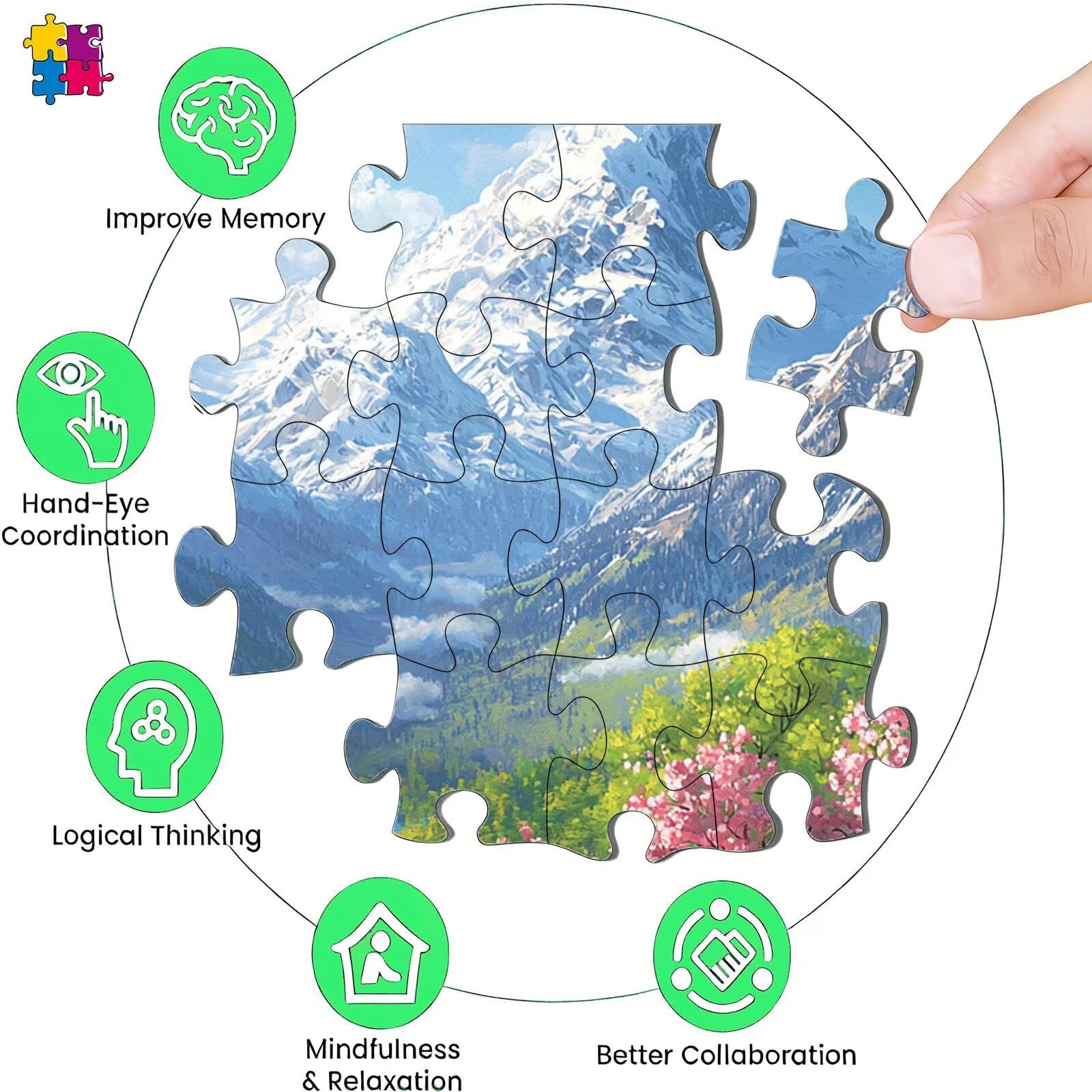 Puzzle 6000 elementów, łańcuch góry krajobraz puzzle 6000 elementów dorośli i dzieci, wysokiej jakości artystyczna łamigłówka, 179,5x105,5 cm Klasyczna gra Puzzle dla dorosłych, prezent dla mężczyzny