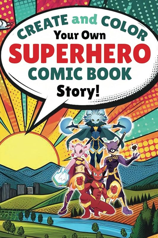 ¡Crea y colorea tu propia historia de cómic de superhéroes!