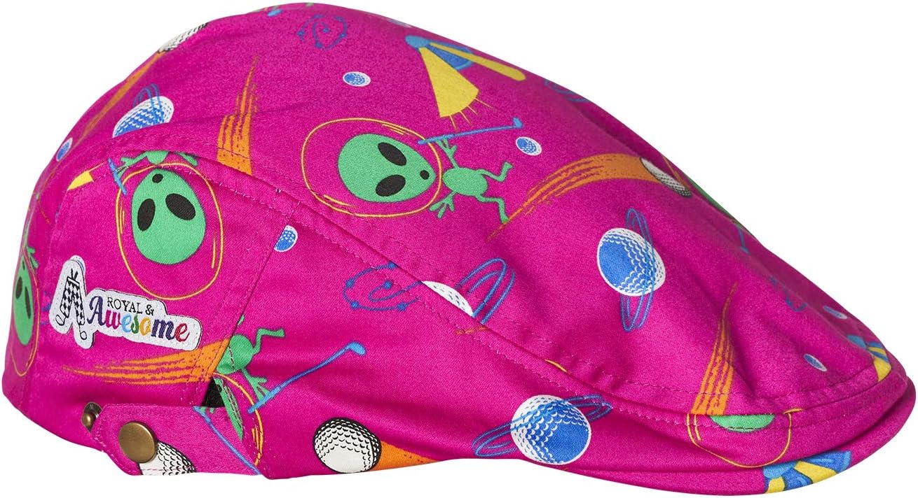 Royal & Awesome Men's Golf Flat Cap, Funny Golf Hats