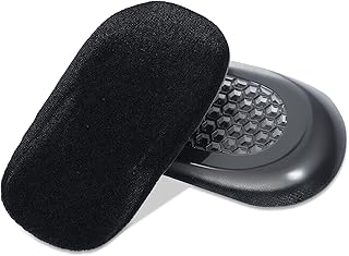 2PCS Heel Lifts for Men, Height Increase Insole Gel Height for Leg Length Discrepancy & Heel Pain Relief (Black, 0.59 Inch Height)