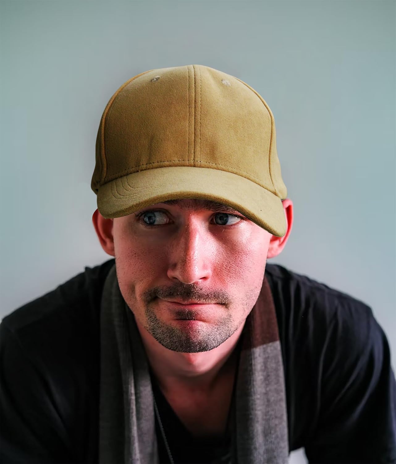 Bidadary Suede Baseball Cap for Women Men, Adjustable Baseball Hat, Low Profile Dad Hat for Fall Winter Spring - Image 5