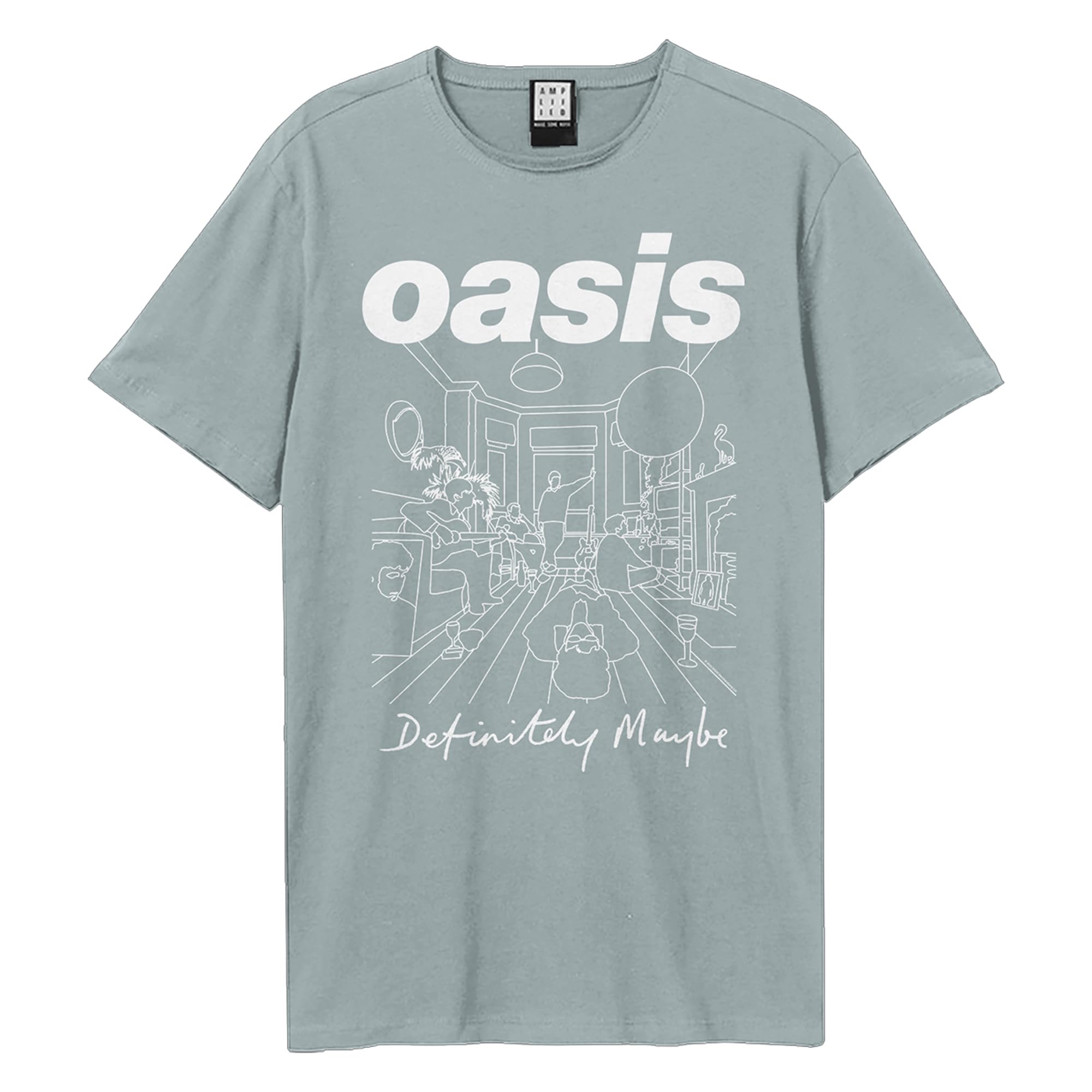 Amplified Definitely Maybe Oasis Graphic Tee, Strange Blue, Adult, Size L