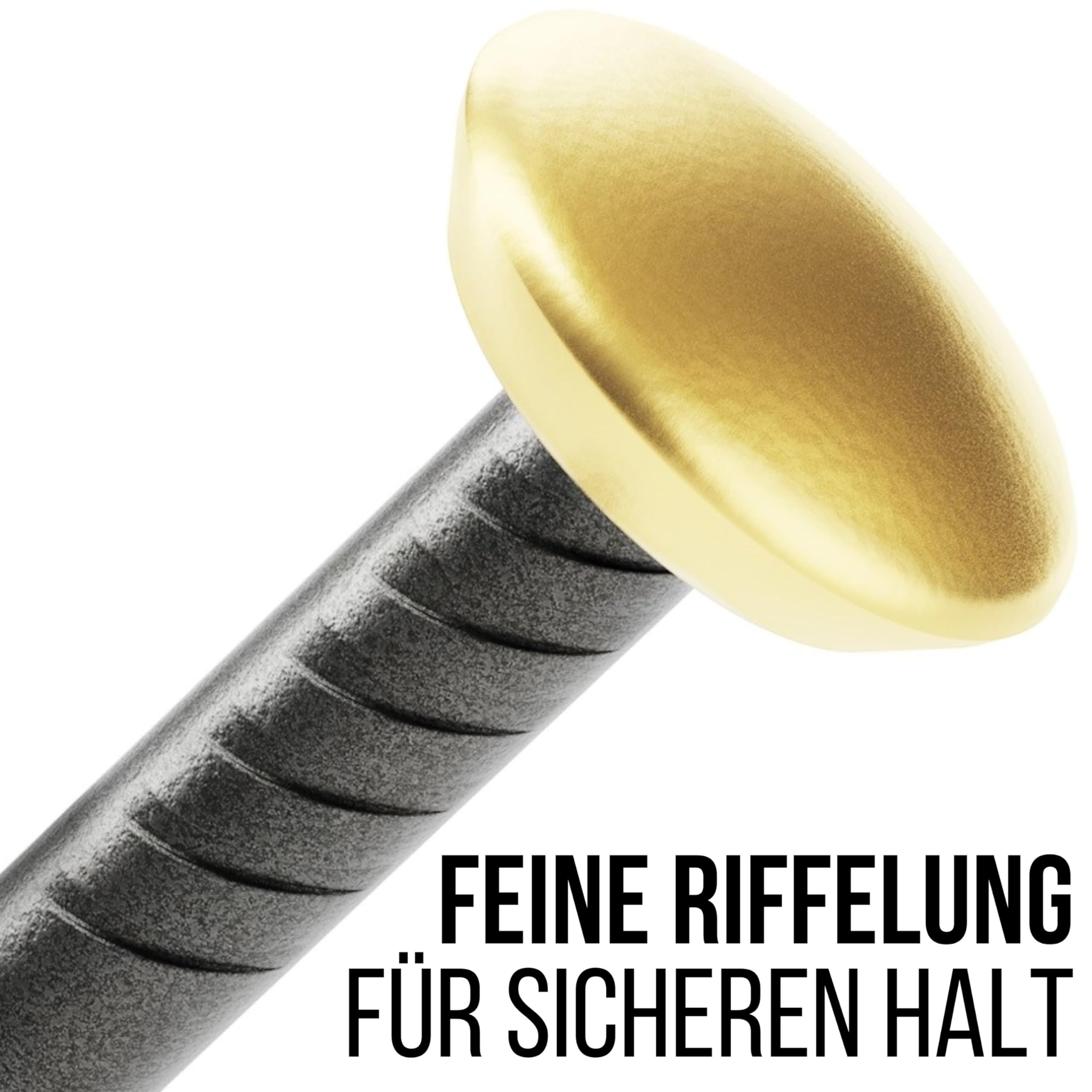 50 Chiodi Per Foto Con Testa Dorata - Chiodi In Acciaio Temprato Per Pareti E Cemento, Diametro 2mm - Foto 5