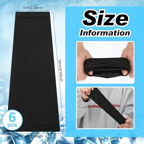 Miniatura 4 de SATINIOR 6 Pairs Kids Cooling Arm Sleeves Sun Protection Compression Forearm Sleeve Cover for Boys Girls
