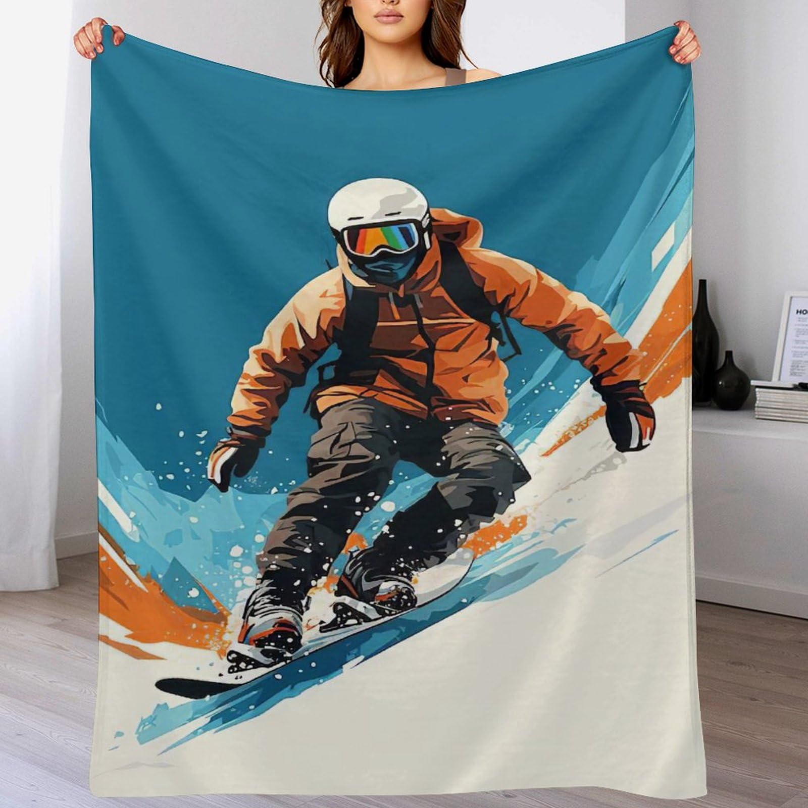 Plaid snowboard très doux pour des instants cocooning et chaleureux en famille