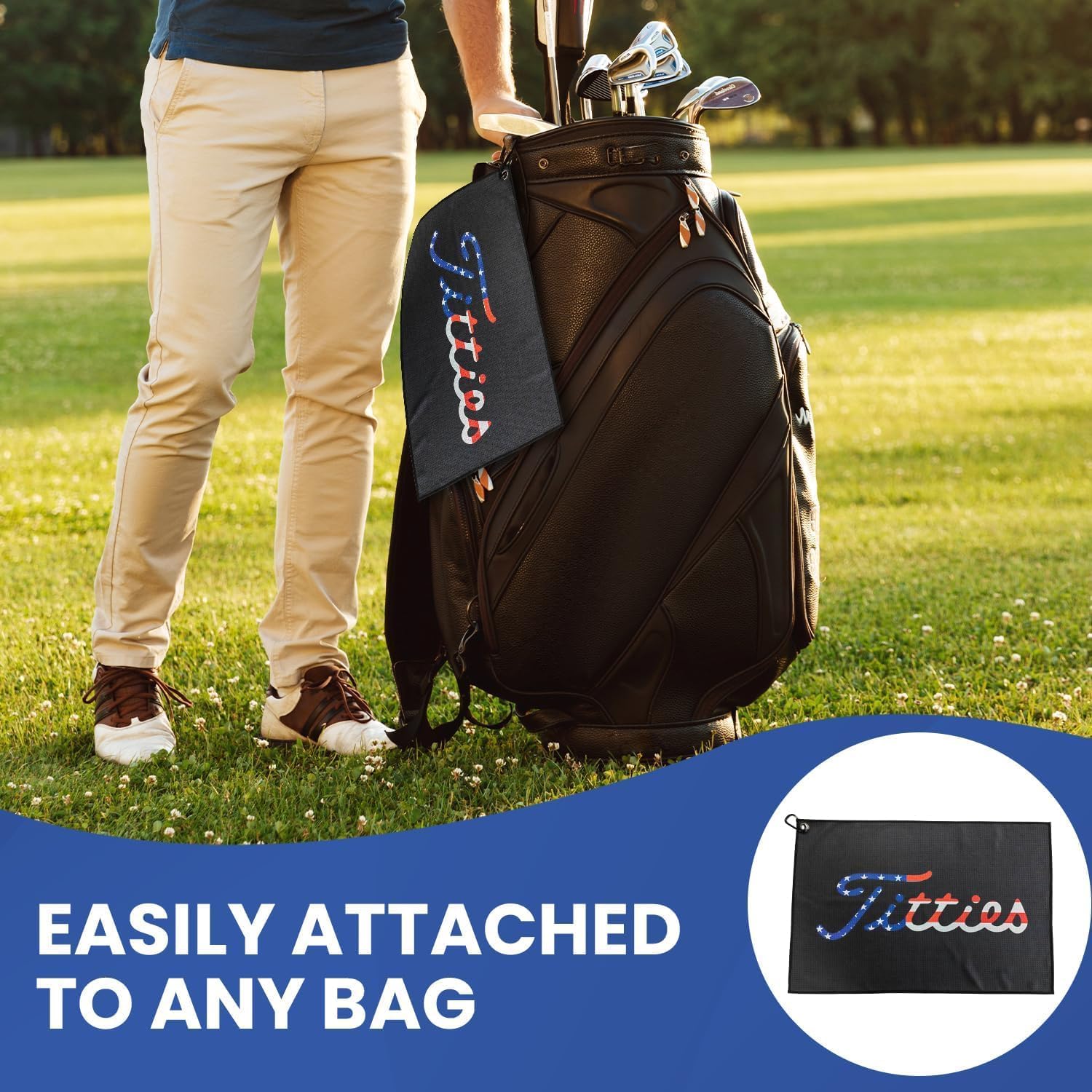 Syren Premium Funny Microfiber Towel with Clip Holder - Exclusive Golf Accessory for a Fun Golfing Experience - Image 4