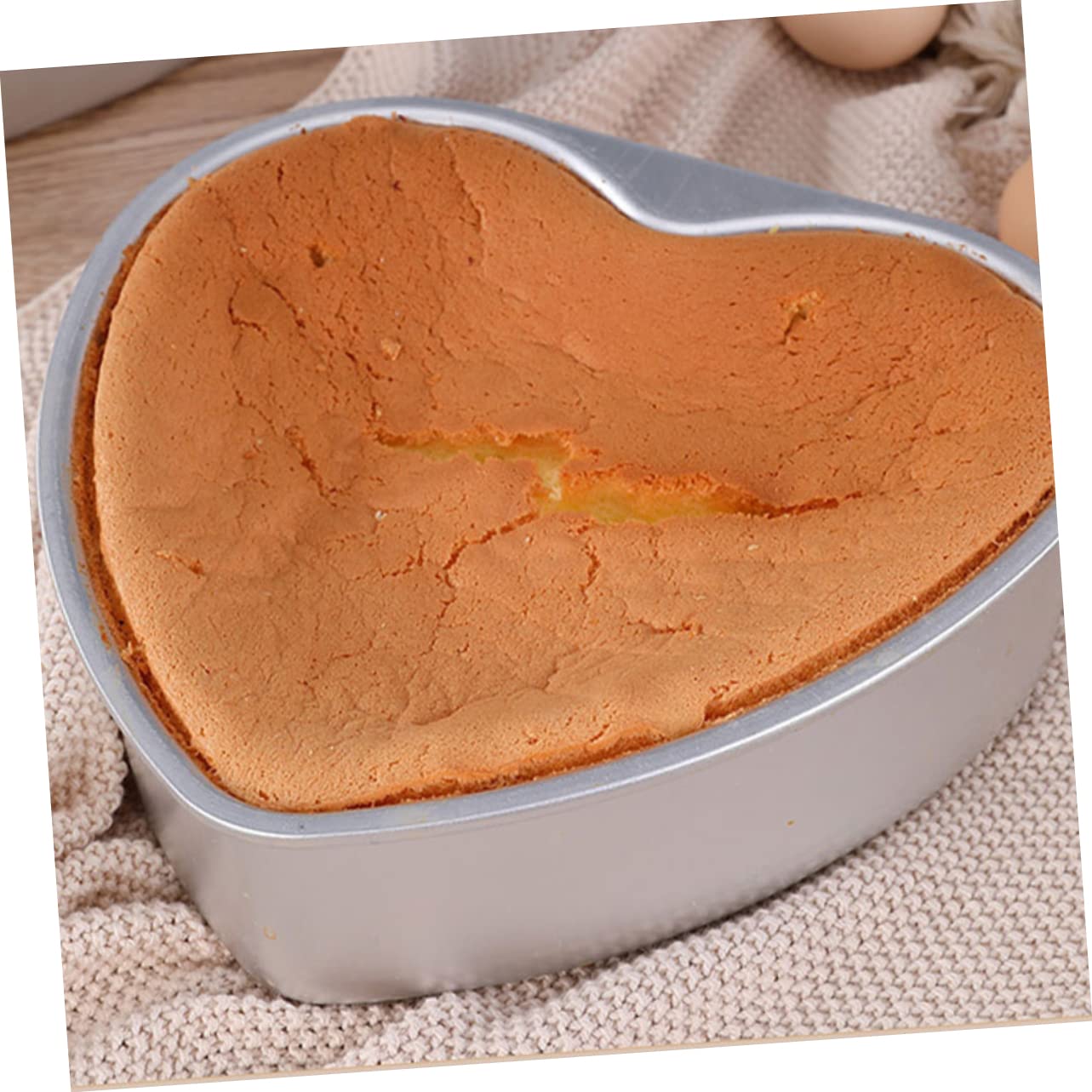 HEMOTON Lot De 3 Moules À Gâteaux En Forme De Cœur Moule À Gâteau En Forme De Cœur Moule À Fond Amovible Pour Fête De Famille 2 Pièces X 3