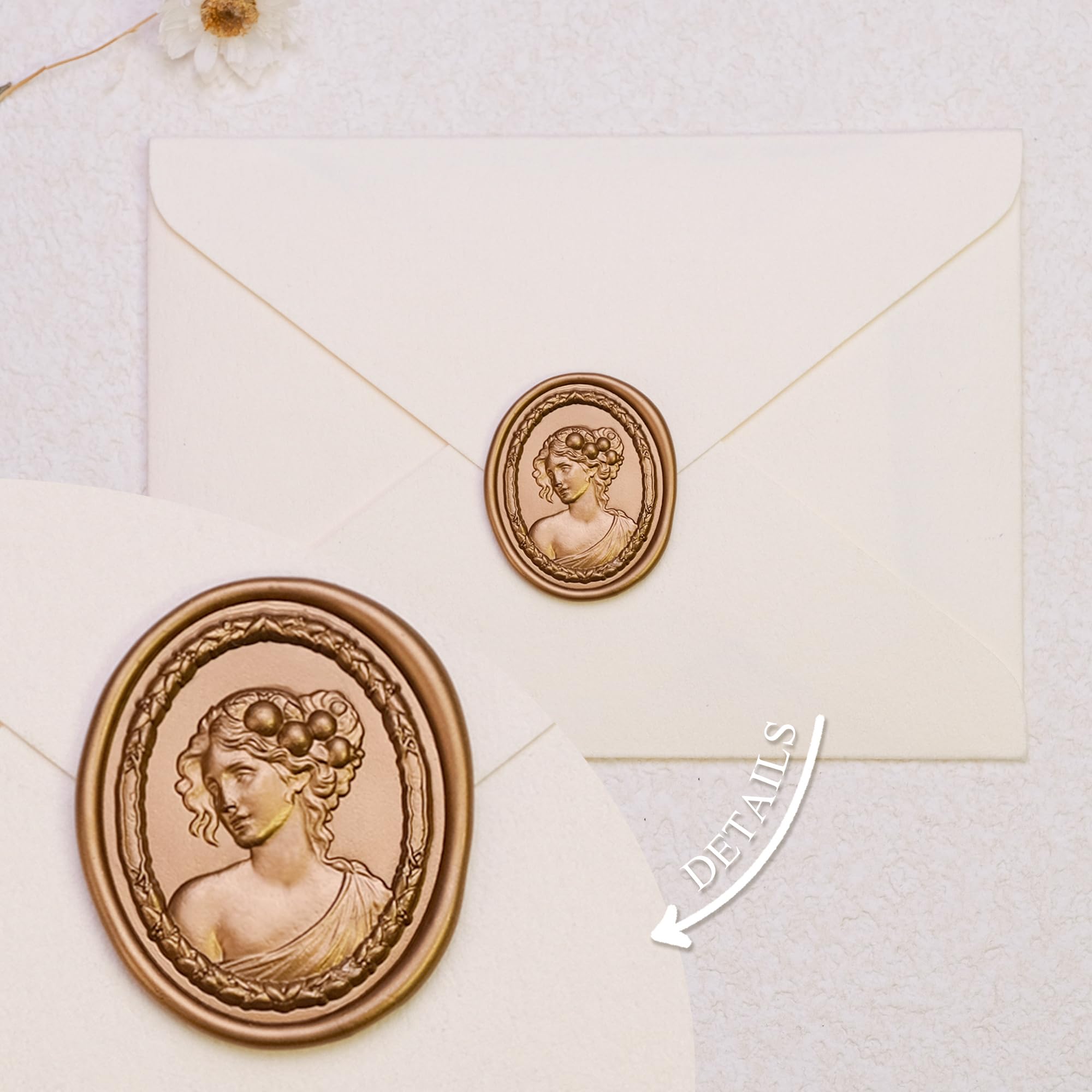 Personalisierter Siegelstempel, 3D Relief Logo Messing nach Vorlage | 3D Relief Messing Siegelstempel nach Vorlage mit Logo, Wappen oder Motiv für Hochzeit, Einladungen und Verpackung