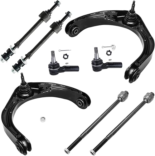Miniatura 611 de Detroit Axle - Kit de brazos de control de extremo delantero RWD para Dodge Ram 03-06 2500 3500, 2 brazos de control superior con rótula 2 varillas