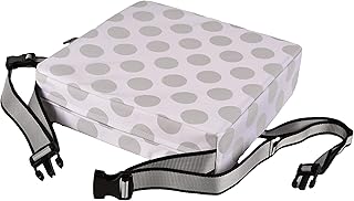 Polar Gear Baby Booster Cushion – Lightweight Booster Seat for Children 3 Years+ Easy to Clean Wipe Down Cover, Adjustable Straps – 8cm Thick Foam Booster Seat Dining Chair – Polka Dot
