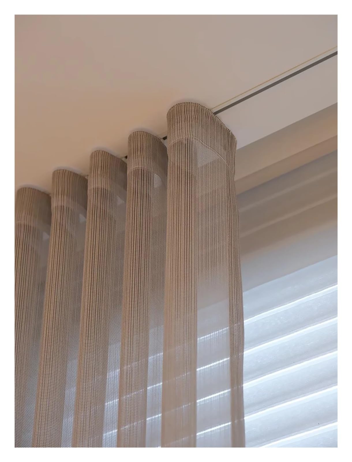 Rail de rideau encastré en aluminium blanc pour plafond et mur